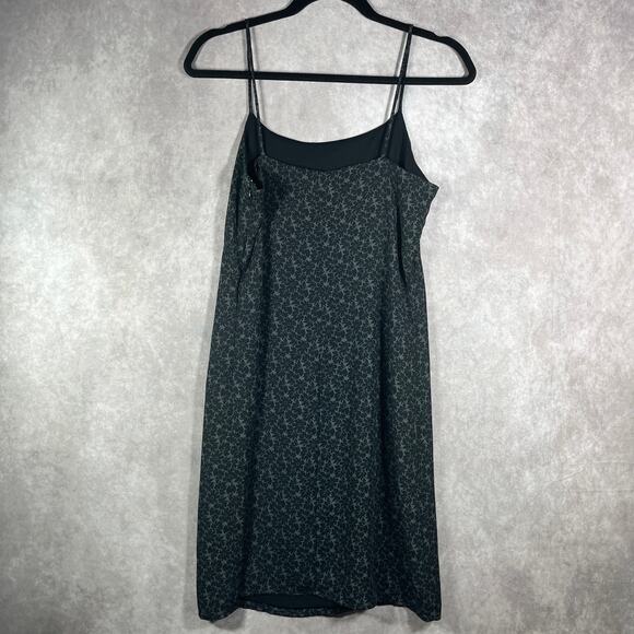 Vintage Old Navy Slip Dress Womens 4 Black Floral Sleeveless‎ Y2K Fairy Grunge - Picture 5 of 9